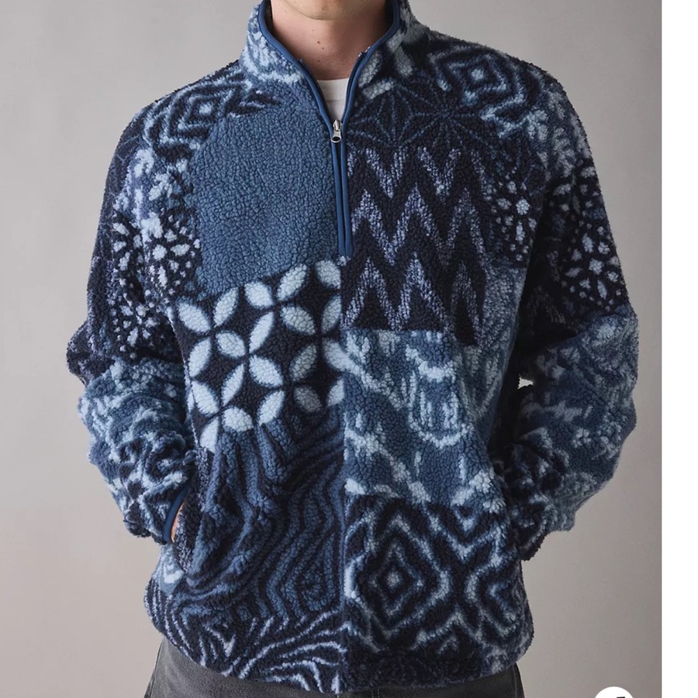 BDG Print Sherpa Fleece